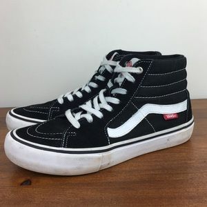 VANS Off The Wall Skate Shoes Sneakers Black High Top Mens 8.0/ 9.5 Women Suede